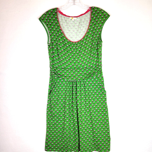 Boden Dresses & Skirts - Boden Womens Margot Floral Jersey Dress Size 6R Green Pockets Summer Lightweight